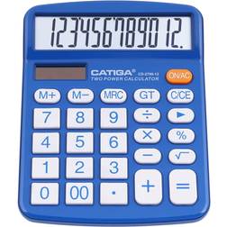 Desktop Calculator 12 Digit with Large LCD Display and Sensitive Button, Solar and Battery Dual Power, Standard Functionâ¦ instock